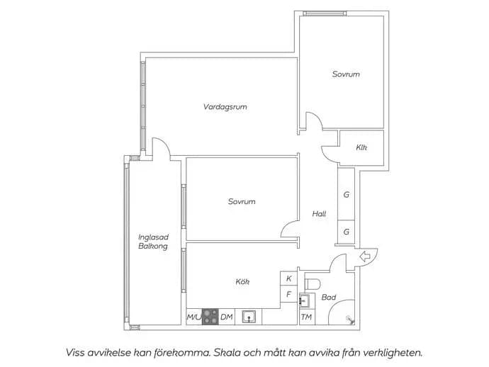 Floor plan for Elsarostigen 8