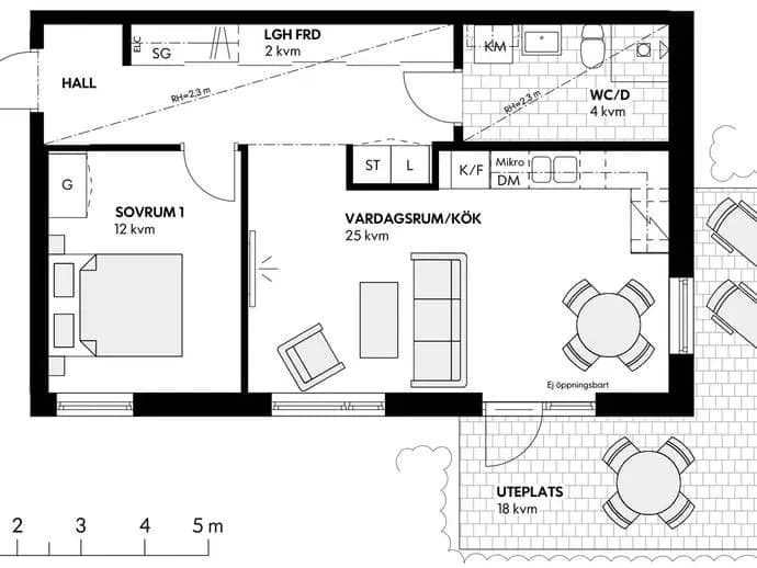 Floor plan for Lorensborgsgatan 20
