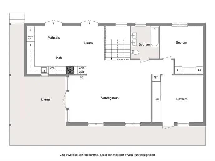 Floor plan for Skylvägen 20