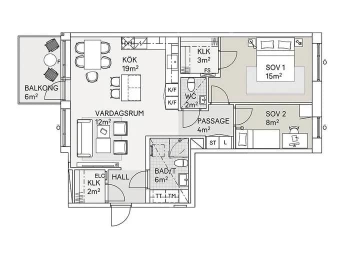 Floor plan for Bratteråsbacken 1