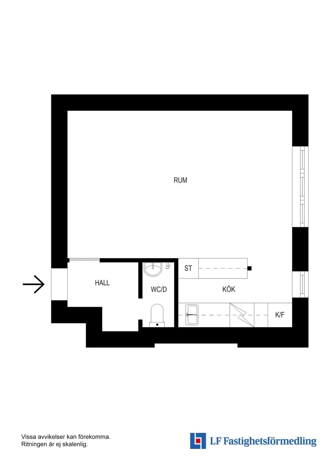 Floor plan for Vesslevägen 40