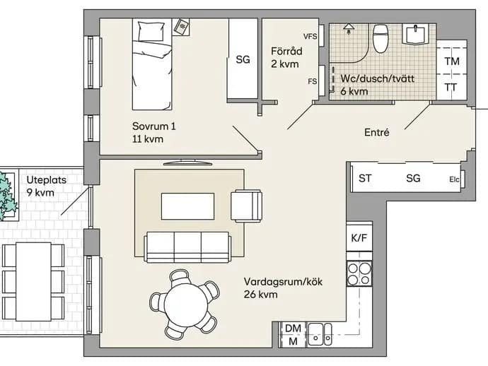 Floor plan for Armeringsgatan 32