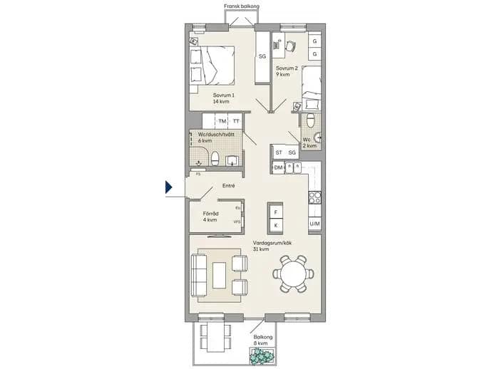 Floor plan for Armeringsgatan 34