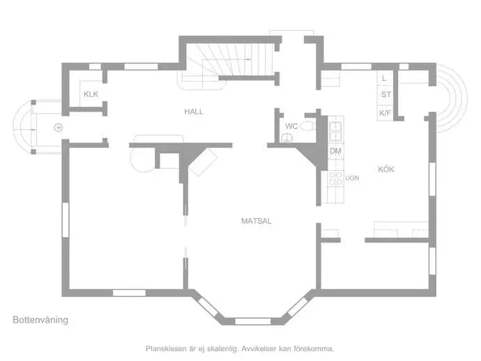 Planritning för Bergmästarebacken 1