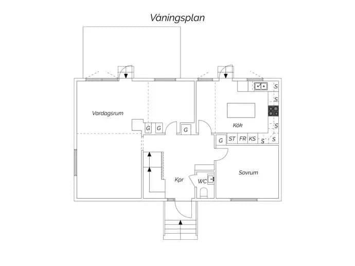 Floor plan for Vretgatan 7