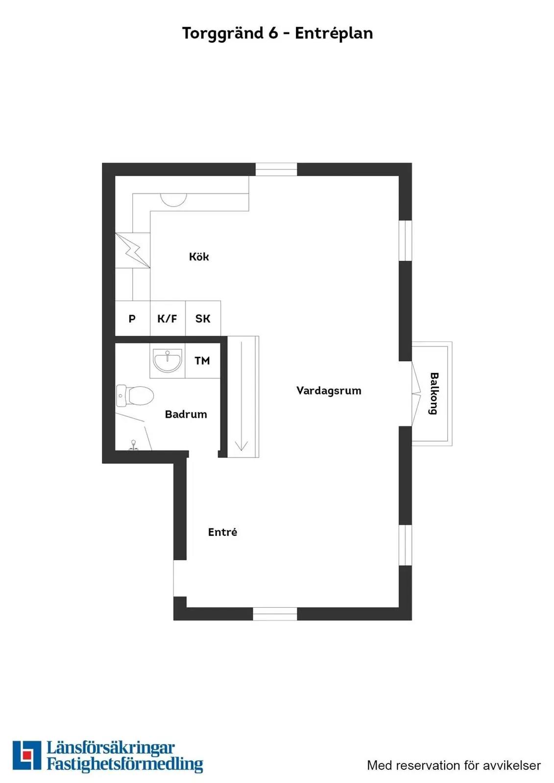 Planritning för Torggränd 6