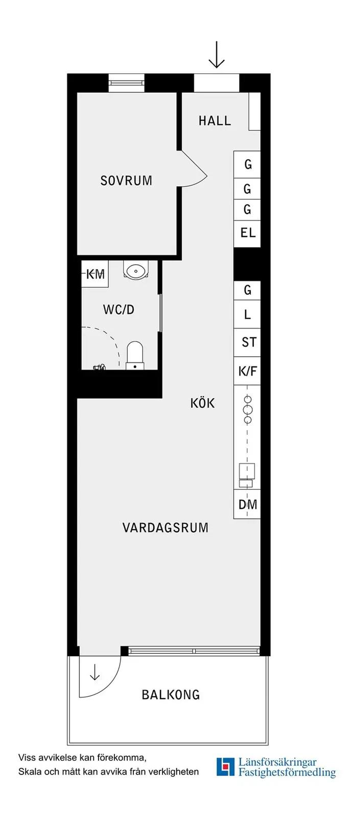 Floor plan for Klädesvägen 42, vån 6