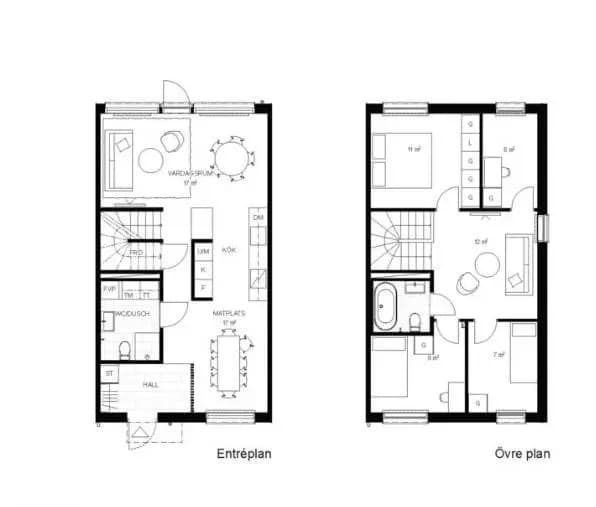 Floor plan for Kuskens väg 27
