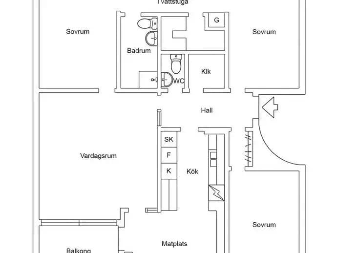 Floor plan for Virvelvindsvägen 4A