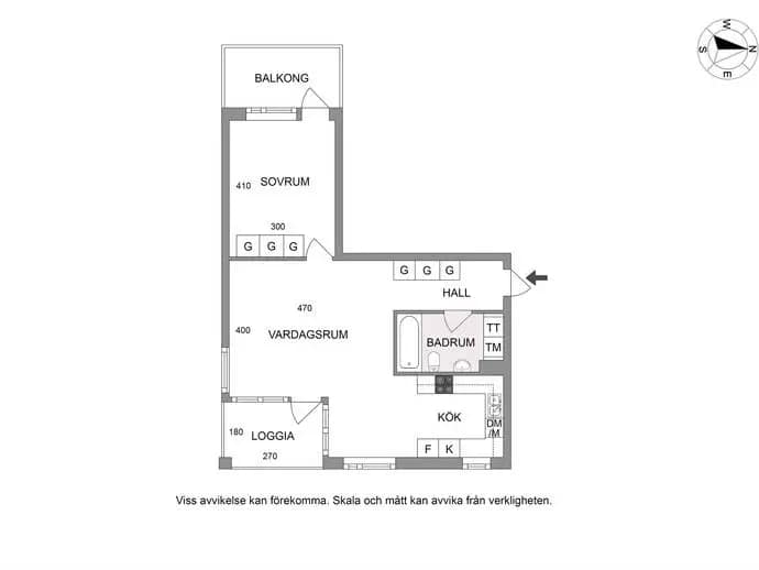 Floor plan for Skebokvarnsvägen 8