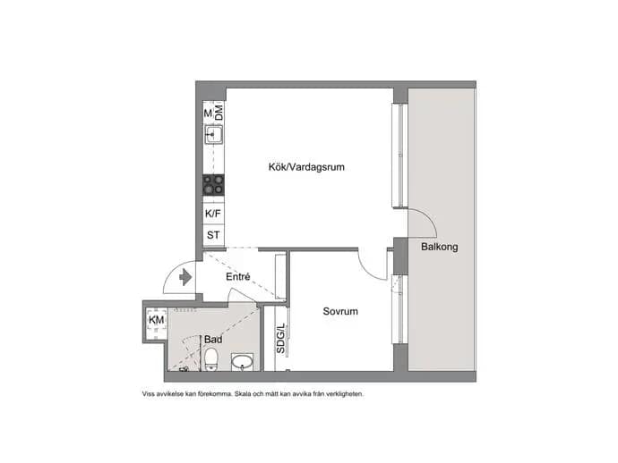 Floor plan for Mariehällsvägen 30C, vån 9
