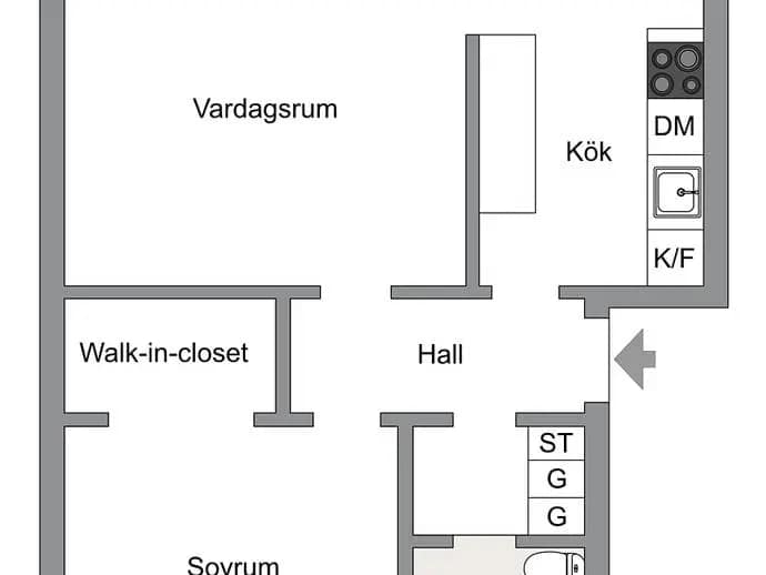 Floor plan for Lotterivägen 45