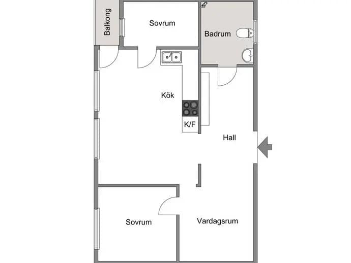 Floor plan for Kungssätravägen 8