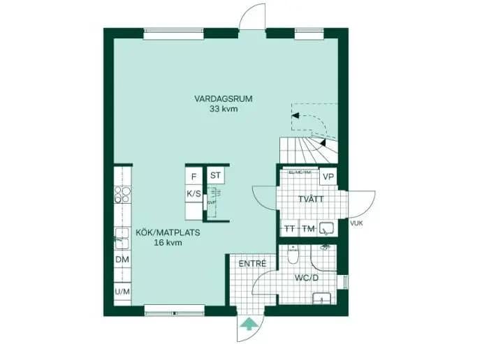Floor plan for Bondmoragatan 5