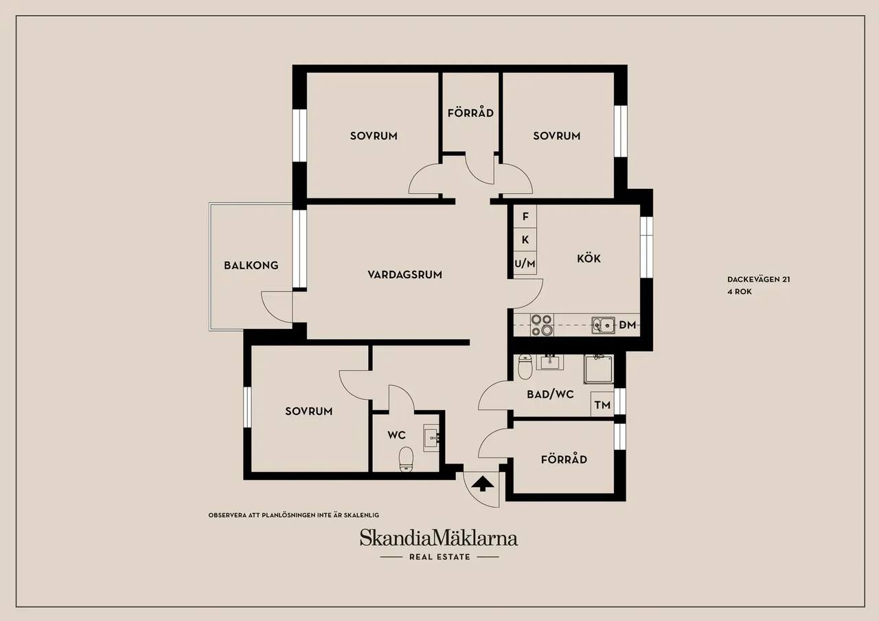 Floor plan for Dackevägen 21