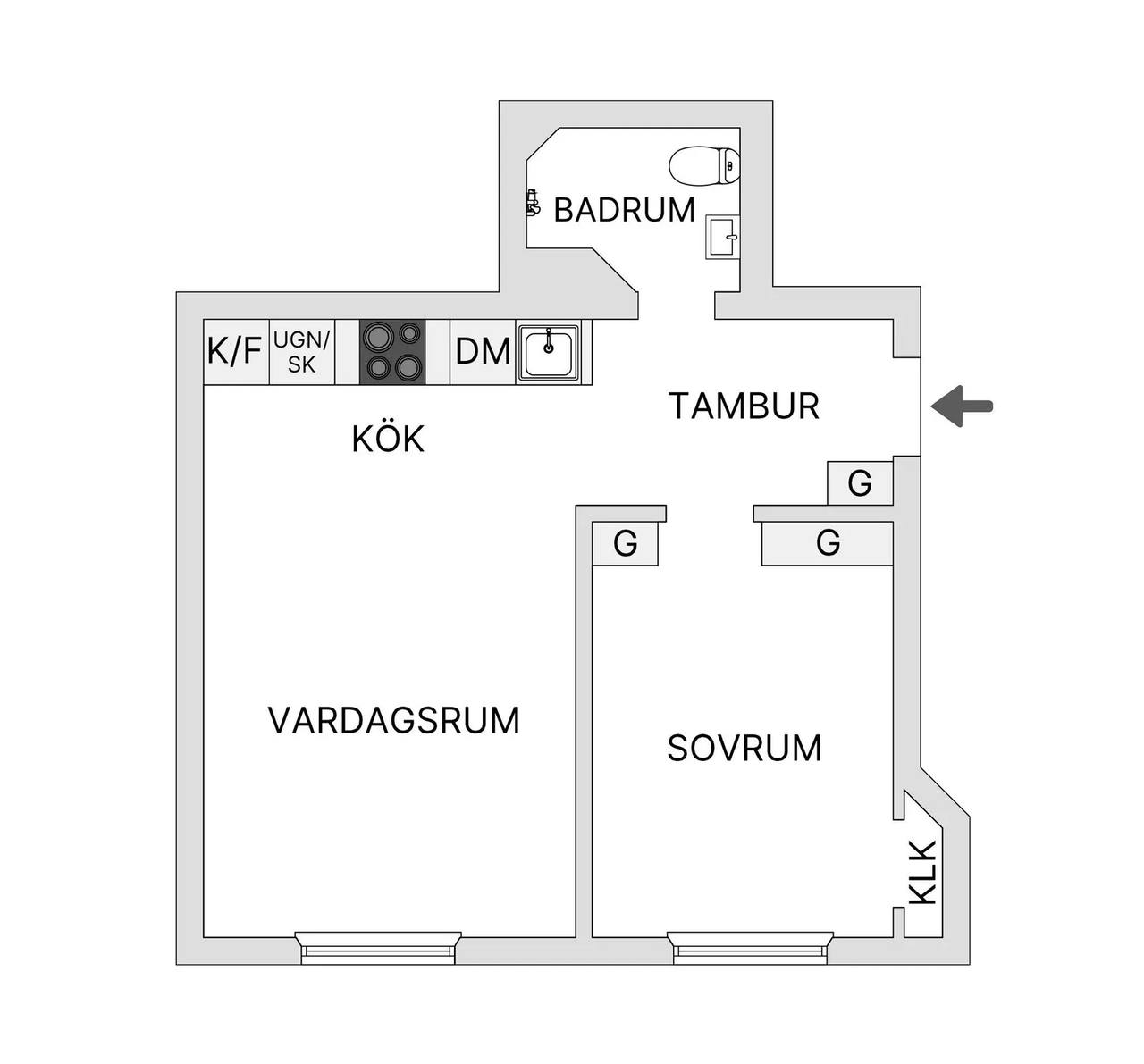 Floor plan for Rödabergsgatan 2