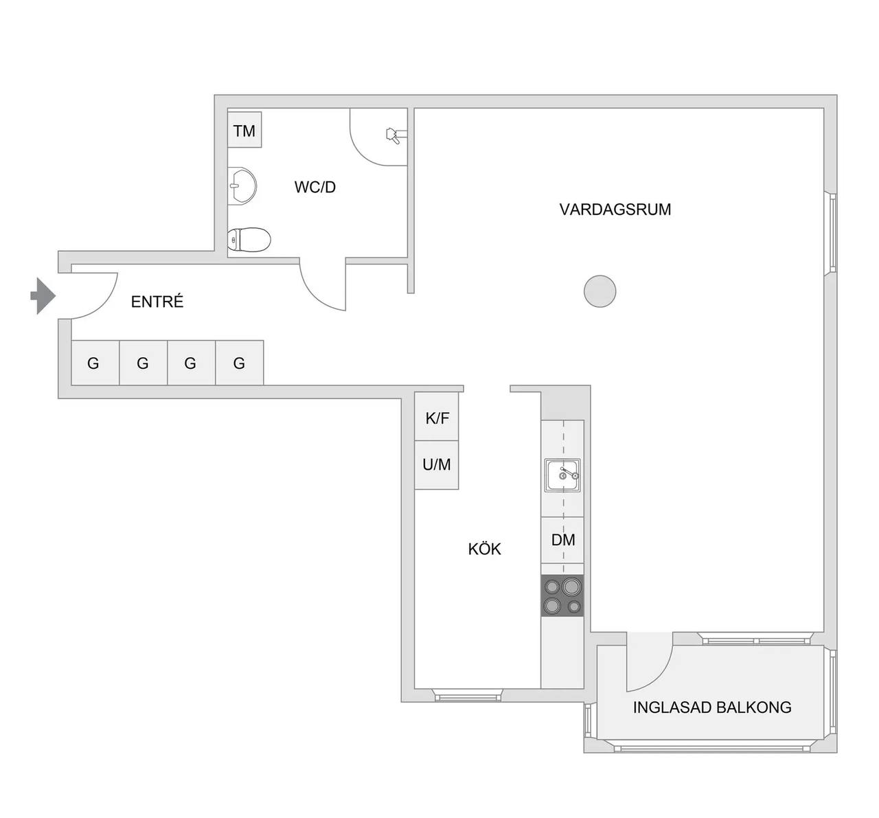 Planritning för Horsensgatan 28