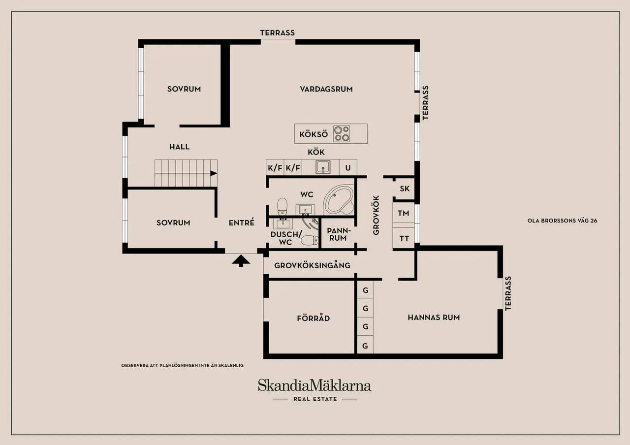 Floor plan for Ola Brorssons väg 26