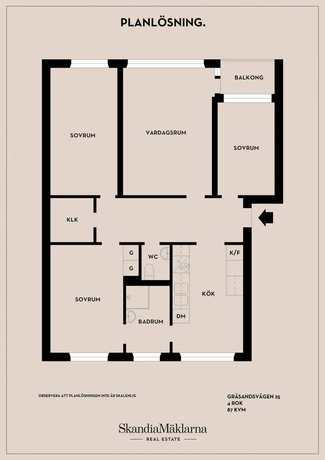 Planritning för Gräsandsvägen 25