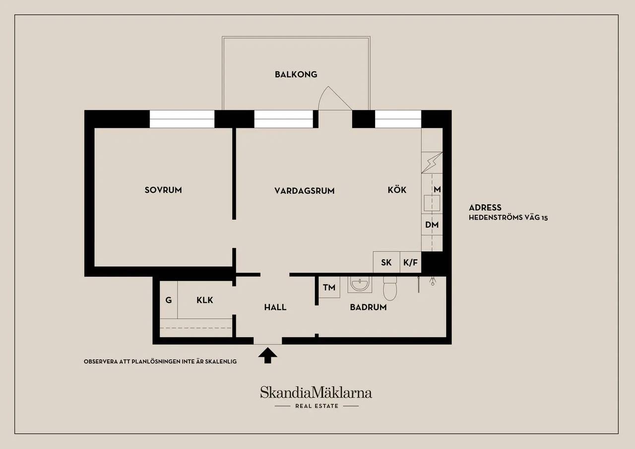 Floor plan for Hedenströms väg 15