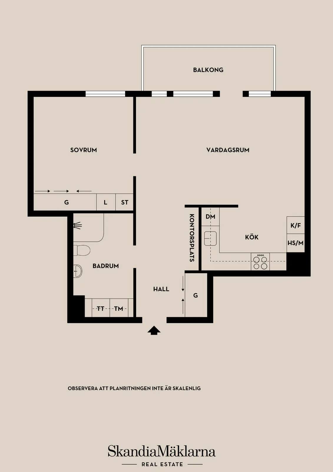 Floor plan for Dammtorps allé 2, Vån 3/3
