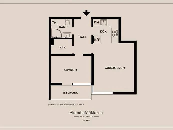 Floor plan for Linnégatan 78