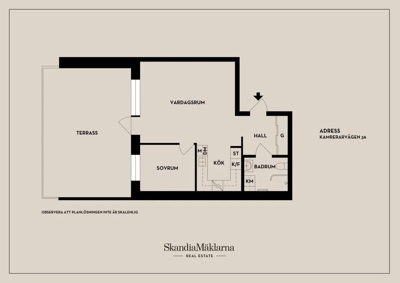 Floor plan for Kamrerarvägen 36