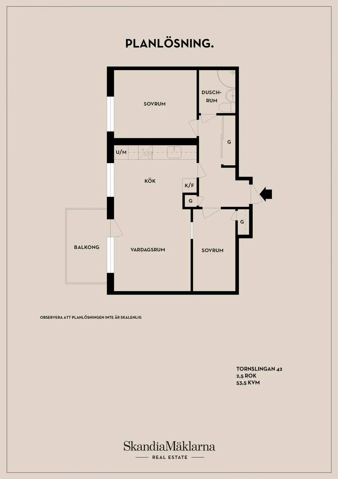 Floor plan for Tornslingan 42