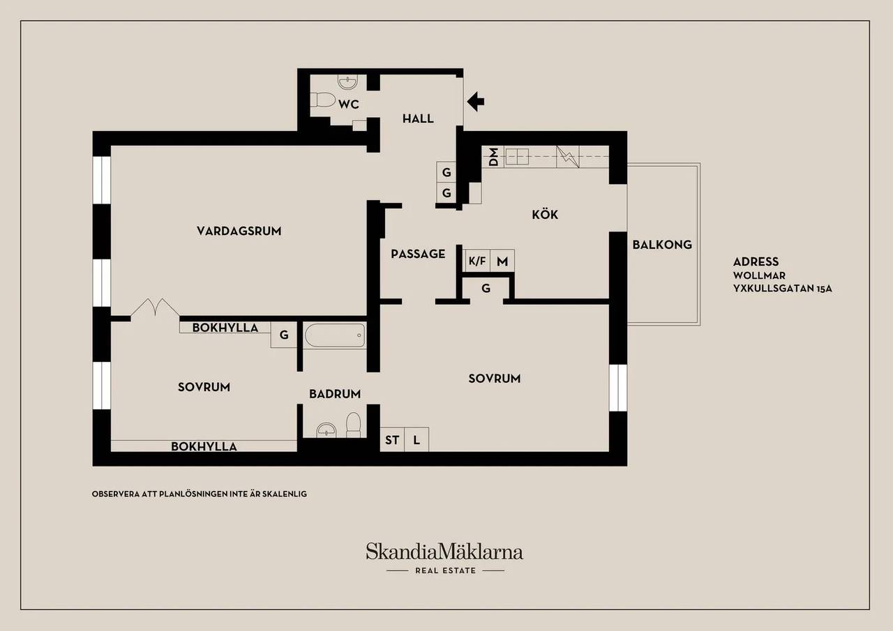 Floor plan for Wollmar yxkullsgatan 15A