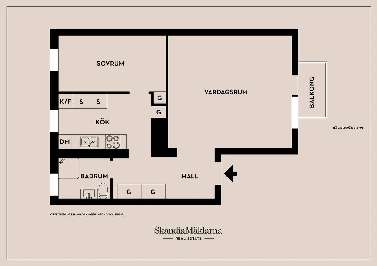 Planritning för Rämensvägen 32