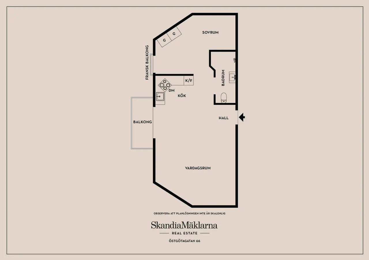 Floor plan for Östgötagatan 66