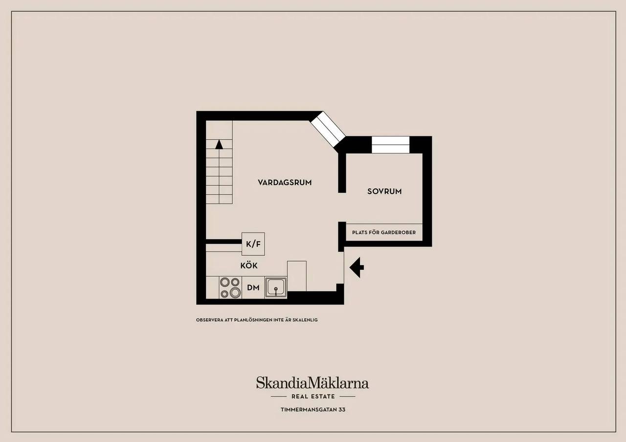 Floor plan for Timmermansgatan 33