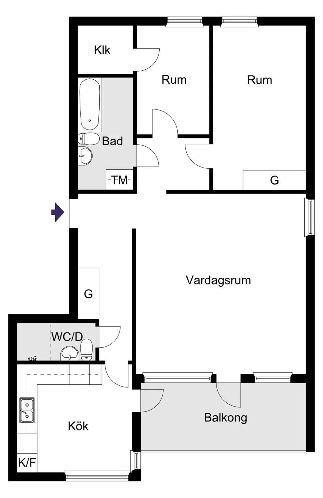 Planritning för Larsbergsvägen 35