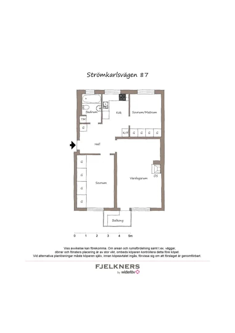 Floor plan for Strömkarlsvägen 87