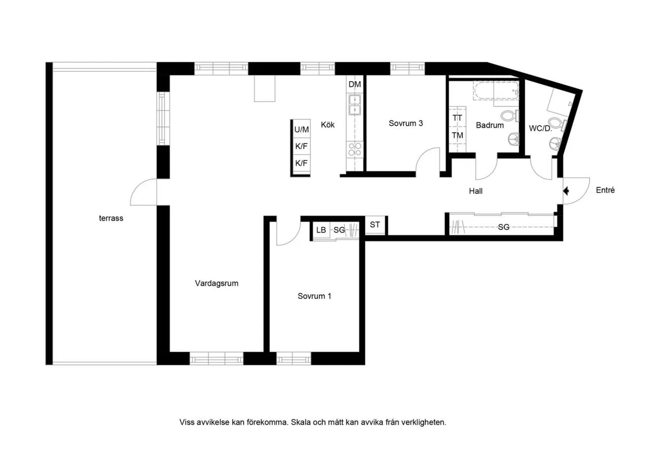 Floor plan for Hamnallén 9
