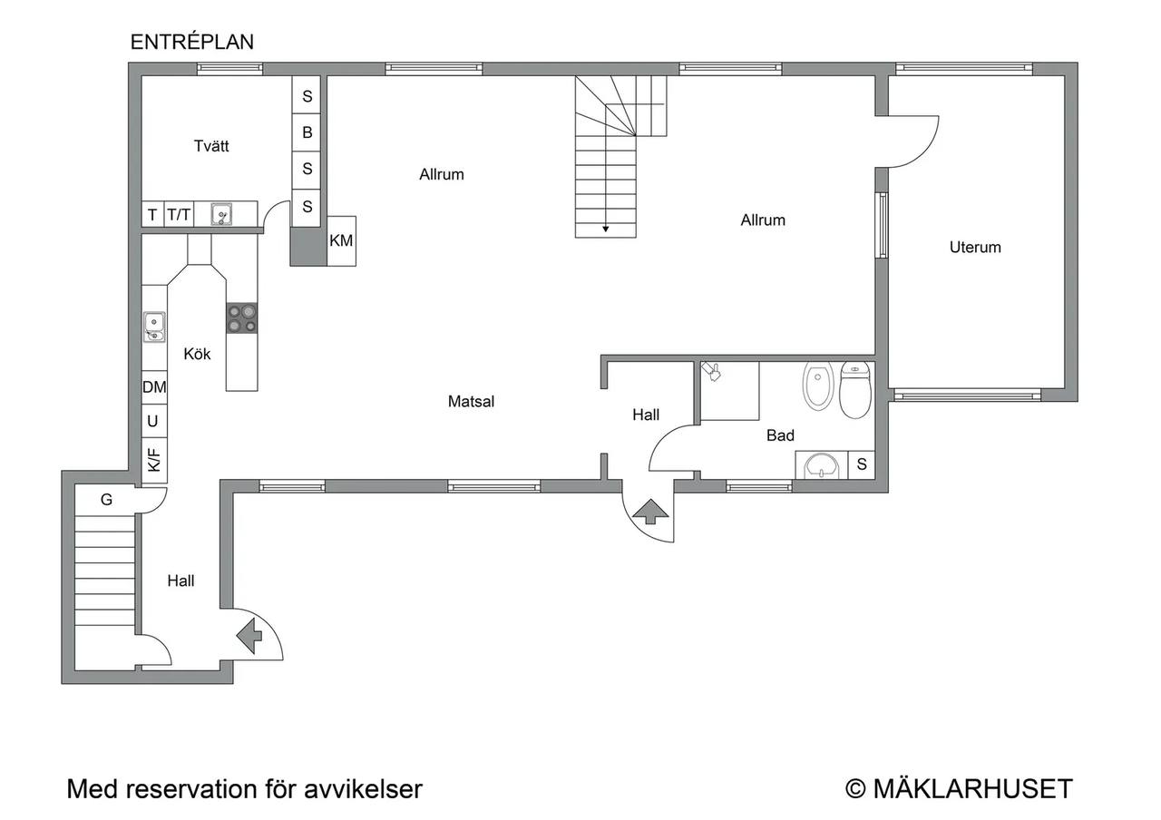 Planritning för Almnäsvägen 19
