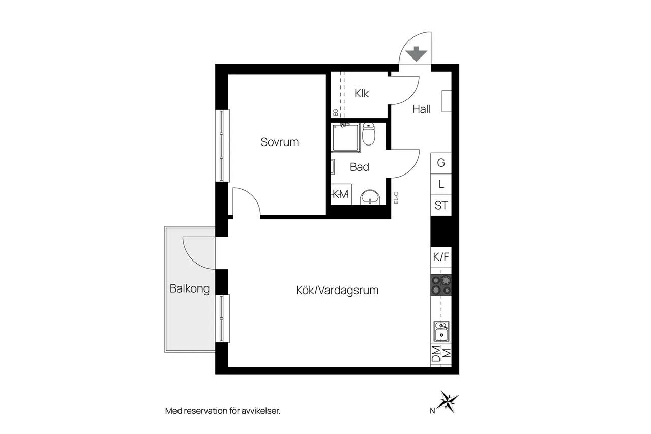 Floor plan for Åkare Engströms Väg 5, 5 tr