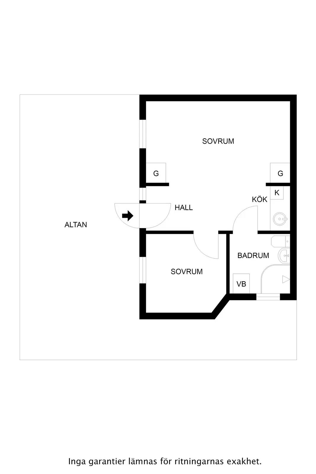 Planritning för Kyrkvägen 22, Lgh 501