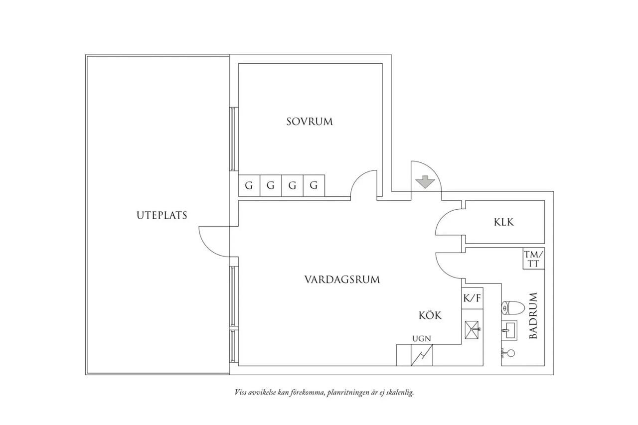 Planritning för Rosmaringatan 24
