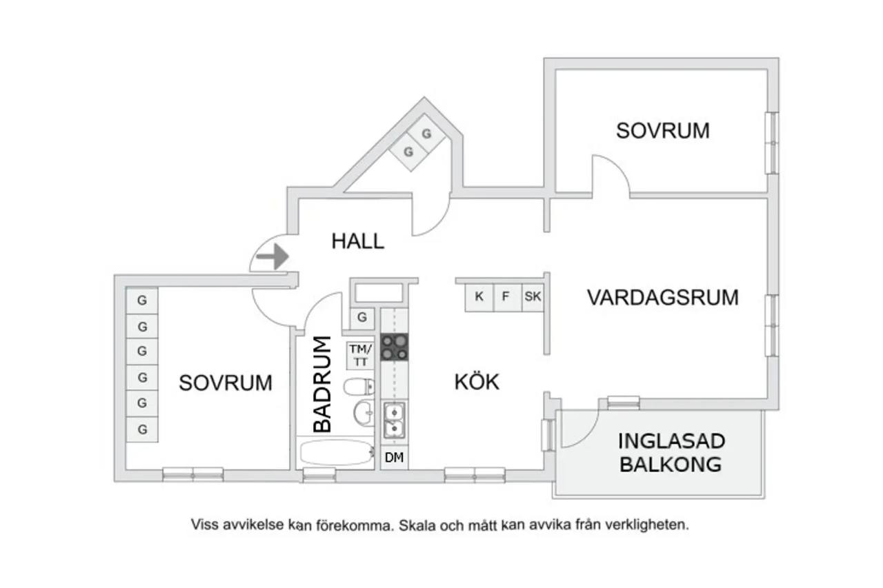 Floor plan for Hyggesvägen 14