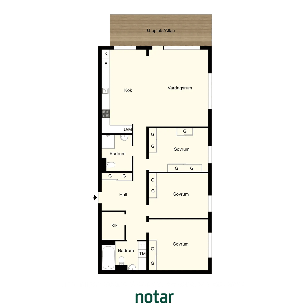 Planritning för Glasbygatan 17