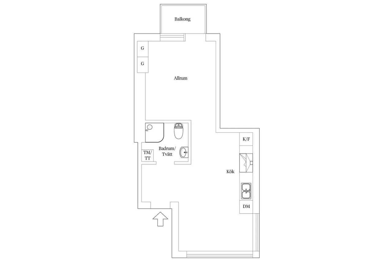 Floor plan for Broderivägen 3B