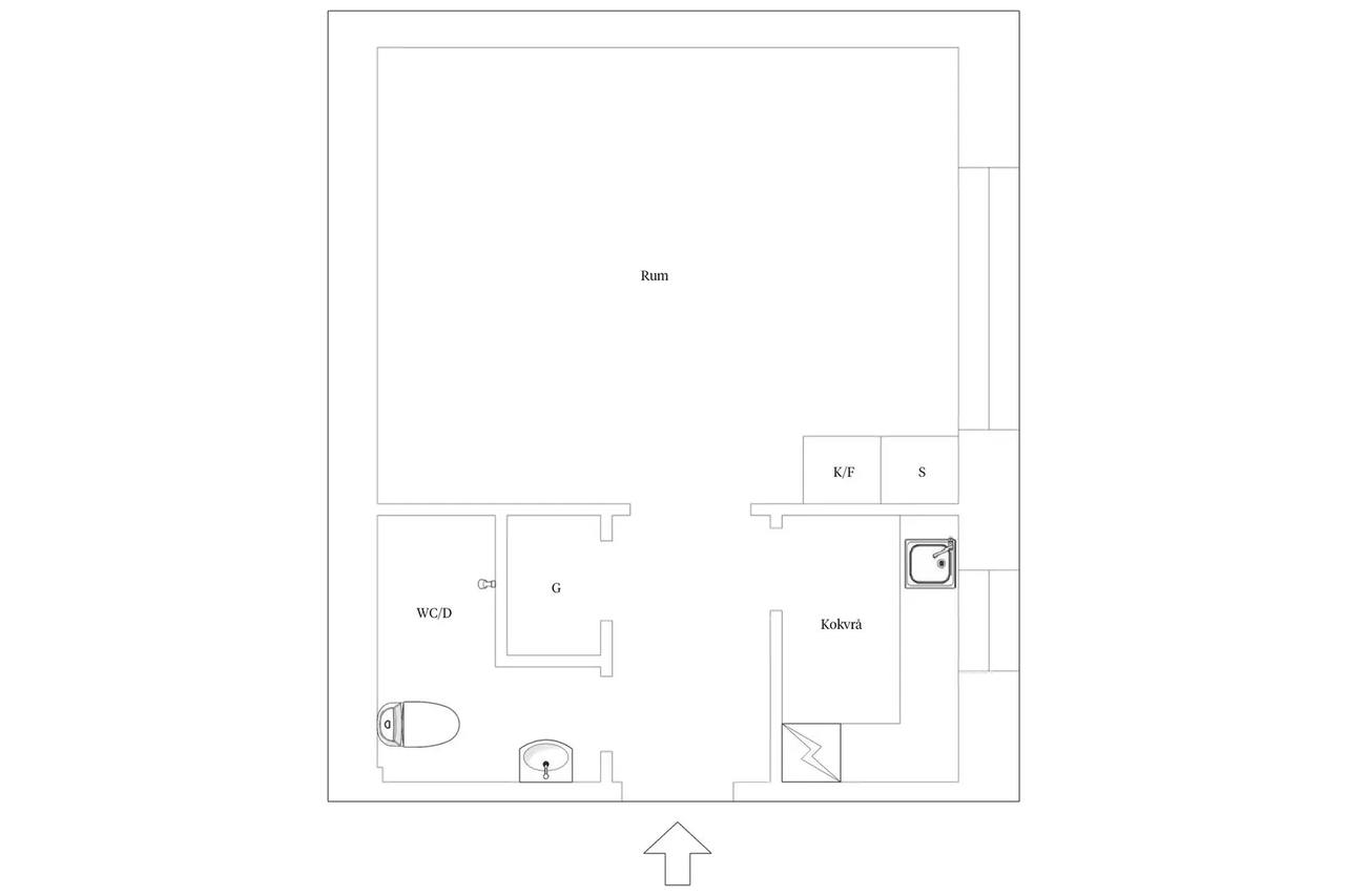 Planritning för Alingsåsvägen 16