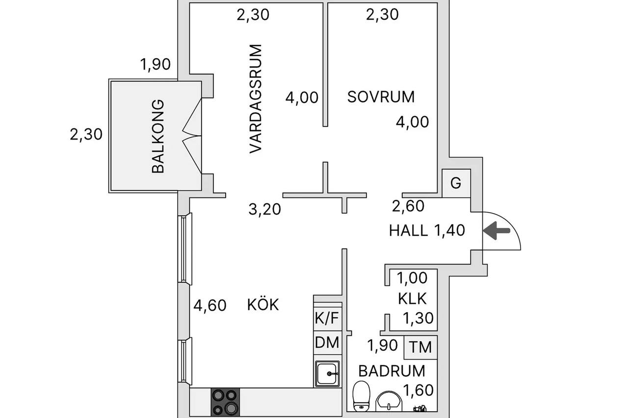 Planritning för Högnäsvägen 11