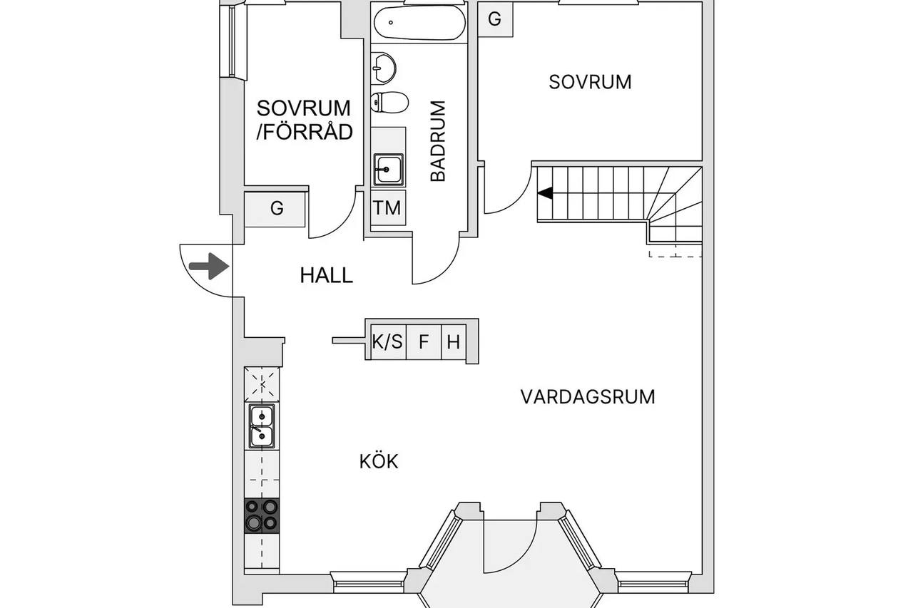 Planritning för Siklöjevägen 14