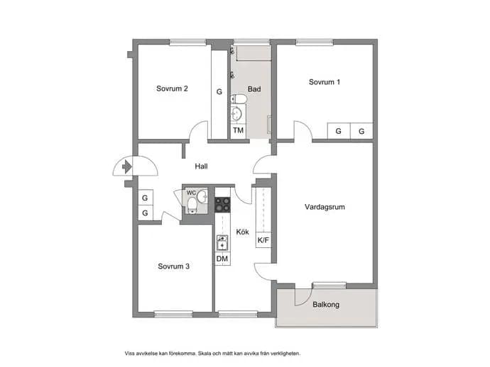 Planritning för Sandfjärdsgatan 132