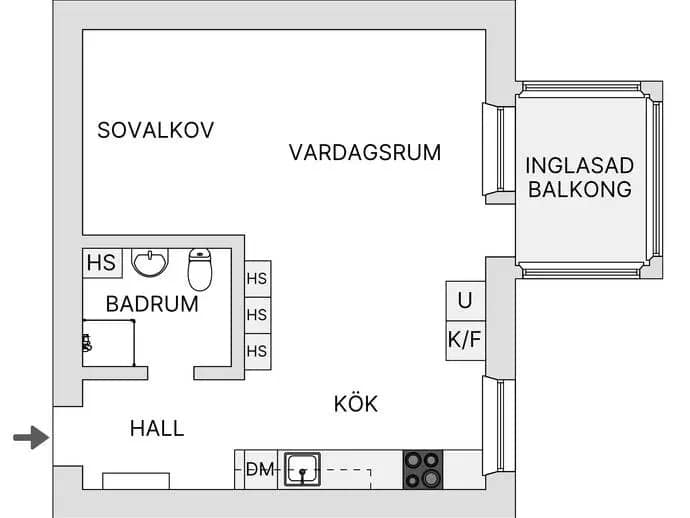 Floor plan for Guldbrandsgatan 13