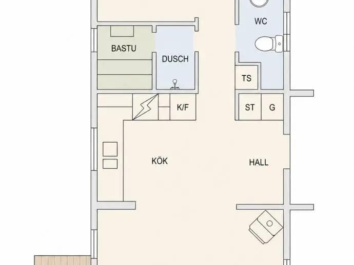 Floor plan for Brf. Björnbyn, Sporvägen, vecka 52, 53 och 1. Hus 3. SÄLEN
