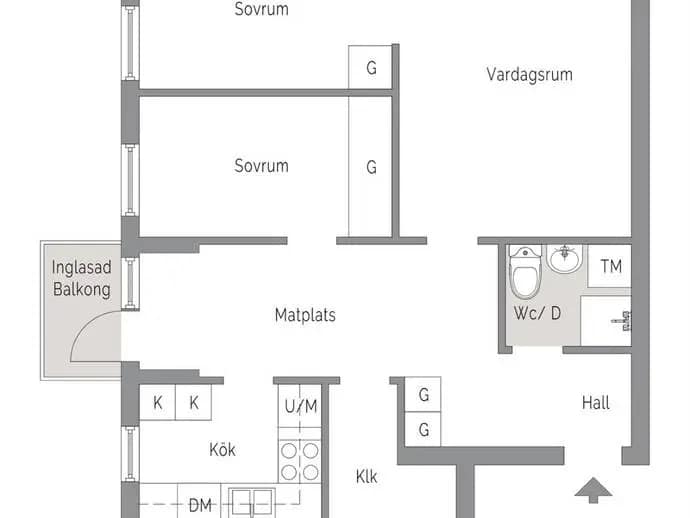 Floor plan for Sandfjärdsgatan 124