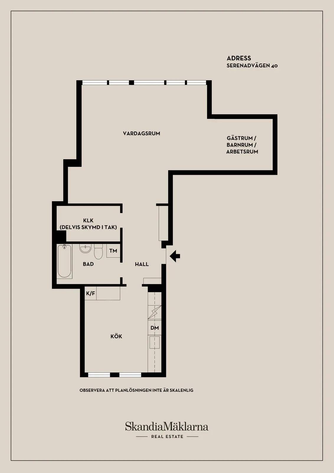 Floor plan for Serenadvägen 40